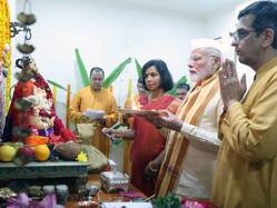 CJI डीवाई चंद्रचूड़ के आवास पर गणपति पूजा में शामिल हुए PM मोदी