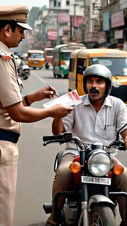 हेलमेट होने पर भी Challan कर सकती है ट्रैफिक पुलिस!